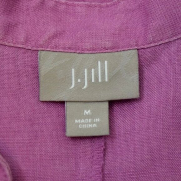 J. JILL 100% LINEN PURPLE SLEEVELESS MAXI DRESS - Picture 6 of 7